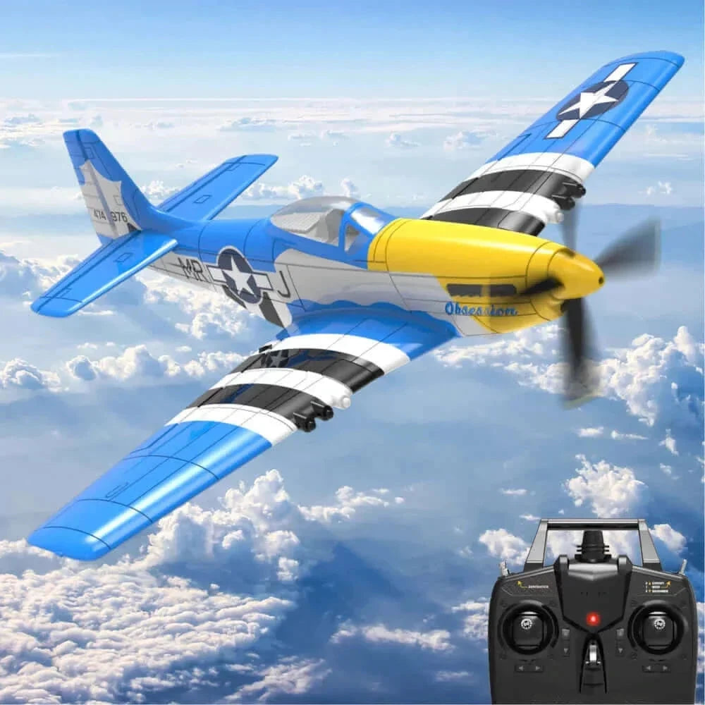 P51D Mustang EPP Warbird RC Glider - Durable, Beginner-Friendly - Velora Luxury Fashion