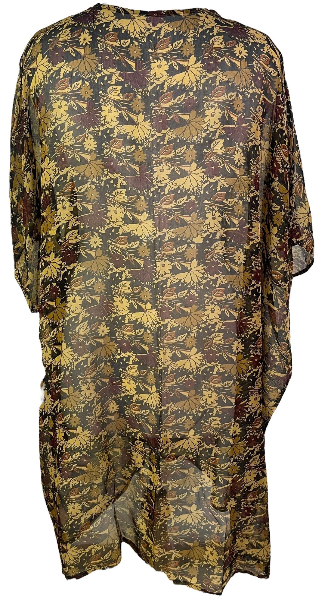 PCH6641 Very Sheer Avatar Pure Silk Midi Length Kaftan - Velora Luxury Fashion