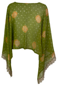 PCH7197A Very Sheer Avatar Pure Silk Capelet Poncho - Velora Luxury Fashion