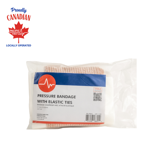 Pressure Bandage - 4.5 x 6in w/ Elastic Ties - Velora