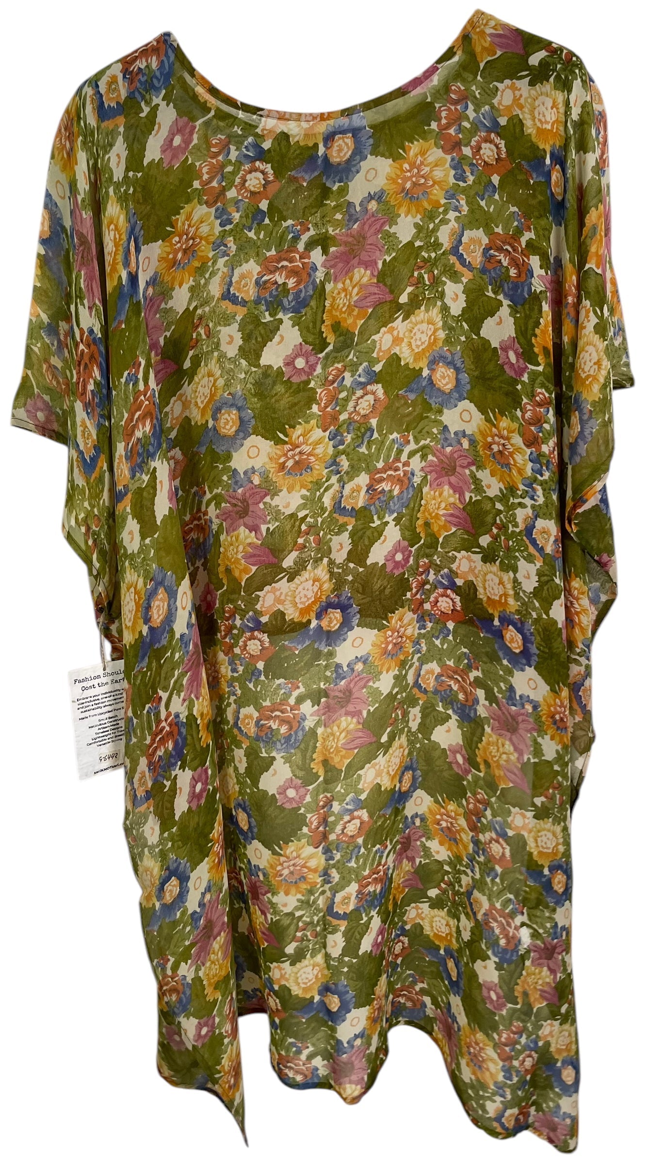 PRG6442 Sheer Avatar Pure Silk Hi Lo Top - Velora
