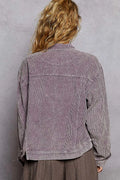 POL Button Down Corduroy Trucker Jacket - Velora Luxury Fashion