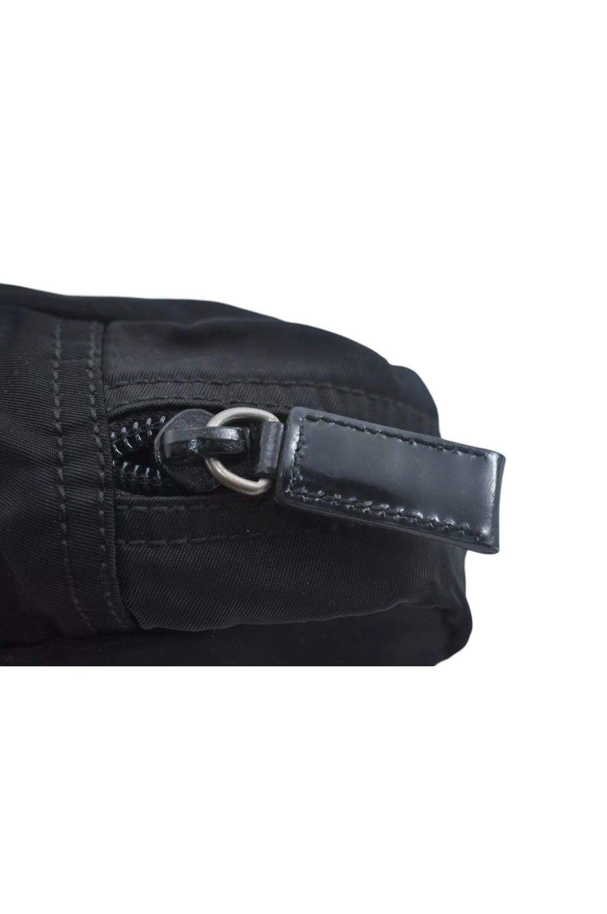 PRADA Nylon Leather Pouch Purse Black 3978K - Velora Luxury Fashion