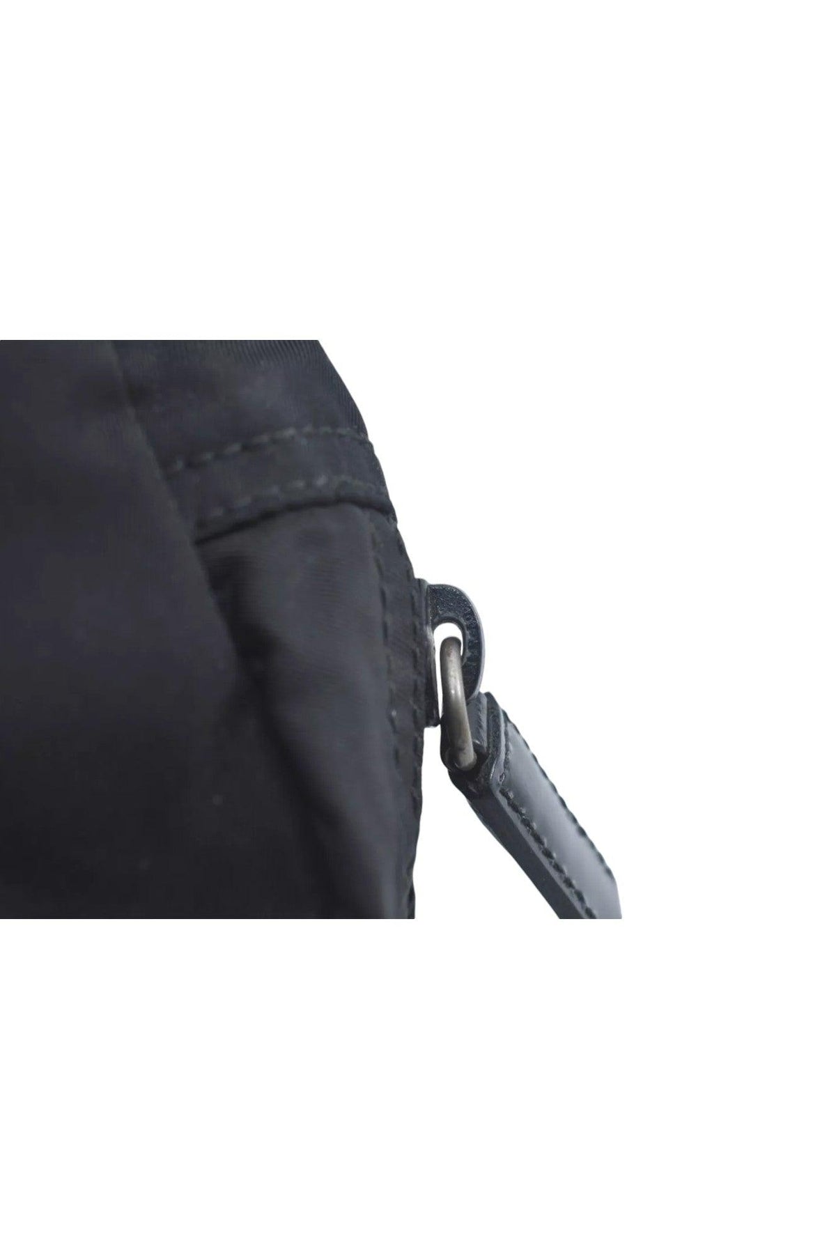 PRADA Nylon Leather Pouch Purse Black 3978K - Velora Luxury Fashion