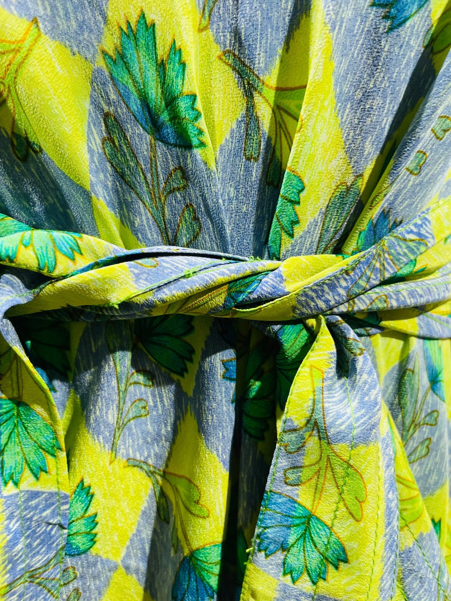 PRC5470 Avatar Pure Silk Maxi Dress with Belt - Velora Luxury Fashion