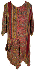 PRC6049 Avatar Pure Silk Self Pocket Tunic Dress - Velora Luxury Fashion