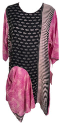 PRC6051 Avatar Pure Silk Self Pocket Tunic Dress - Velora Luxury Fashion