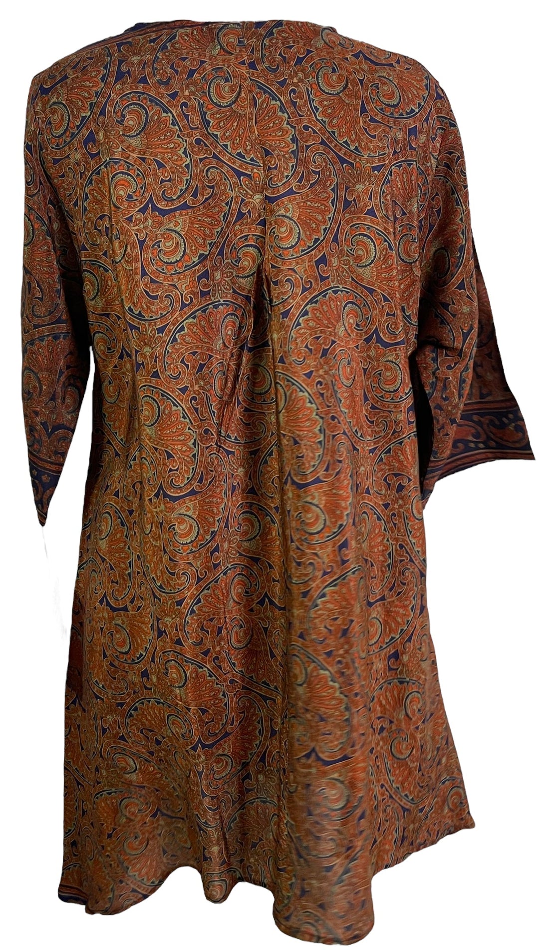 PRC6054 Avatar Pure Silk Self Pocket Tunic Dress - Velora Luxury Fashion