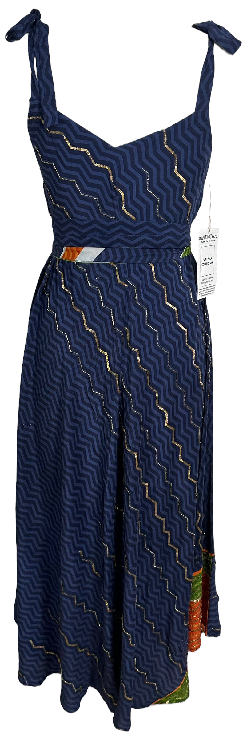 PRC6168 Avatar Pure Silk Maxi Dress with Belt - Velora Luxury Fashion