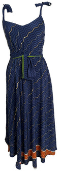 PRC6168 Avatar Pure Silk Maxi Dress with Belt - Velora Luxury Fashion