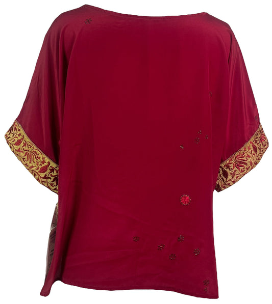 PRC6391A Avatar Pure Silk Side Slit Top - Velora