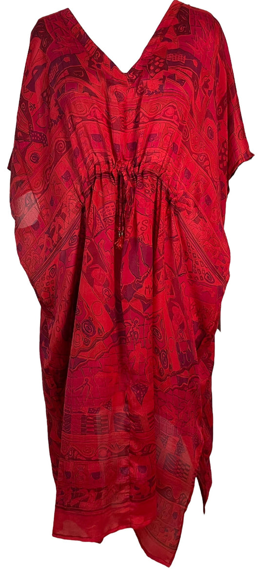 PRC6417 Avatar Pure Silk Maxi Kaftan - Velora Luxury Fashion