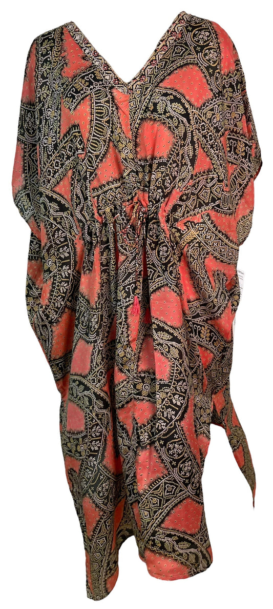 PRC6420 Avatar Pure Silk Maxi Kaftan - Velora Luxury Fashion