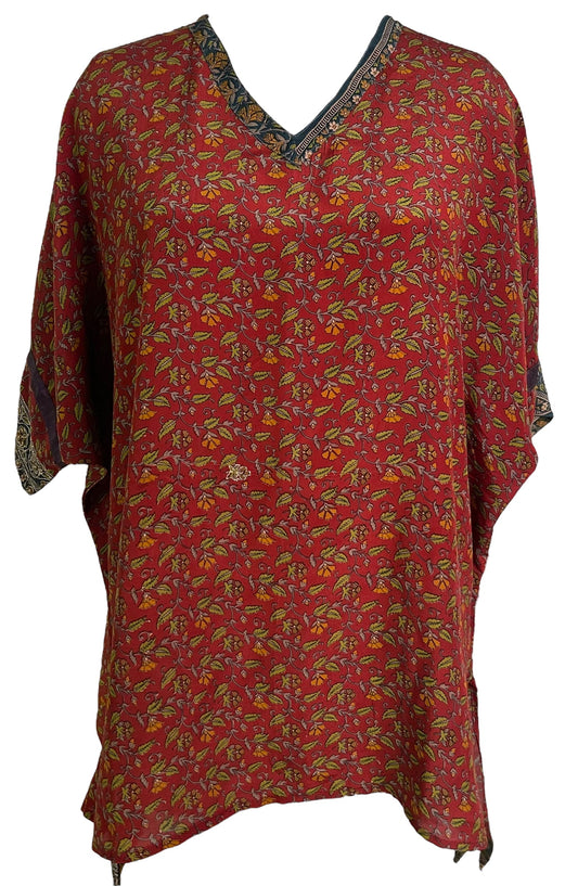 PRC6457 Avatar Pure Silk Long Tunic with Side Ties - Velora Luxury Fashion
