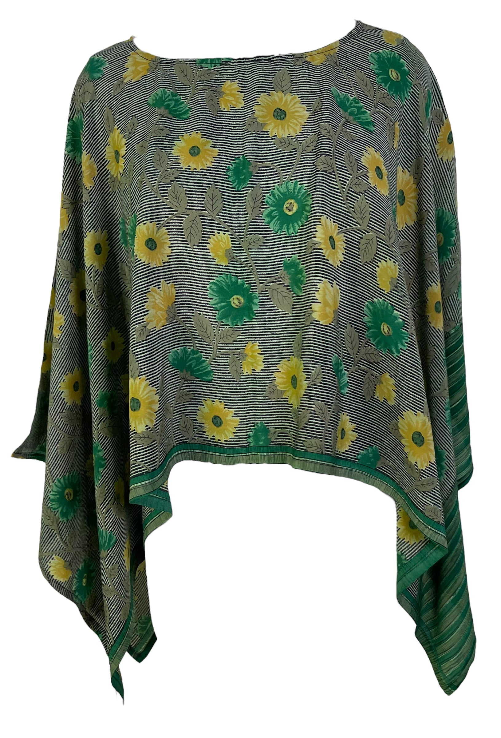 PRC6474 Avatar Pure Silk Capelet Poncho - Velora Luxury Fashion