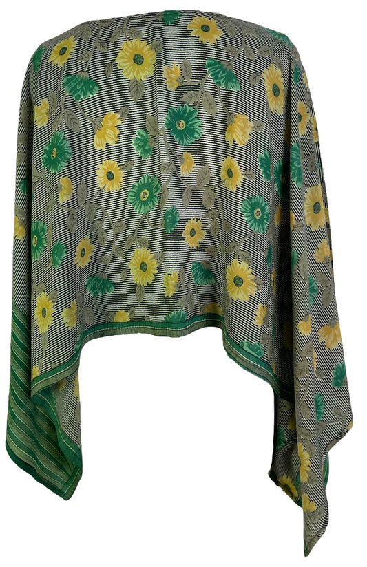 PRC6474 Avatar Pure Silk Capelet Poncho - Velora Luxury Fashion