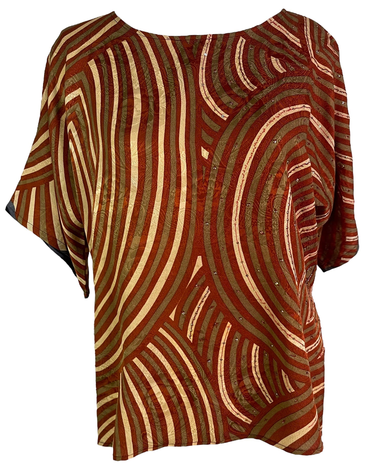 PRC6493 Avatar Pure Silk Side Slit Top - Velora