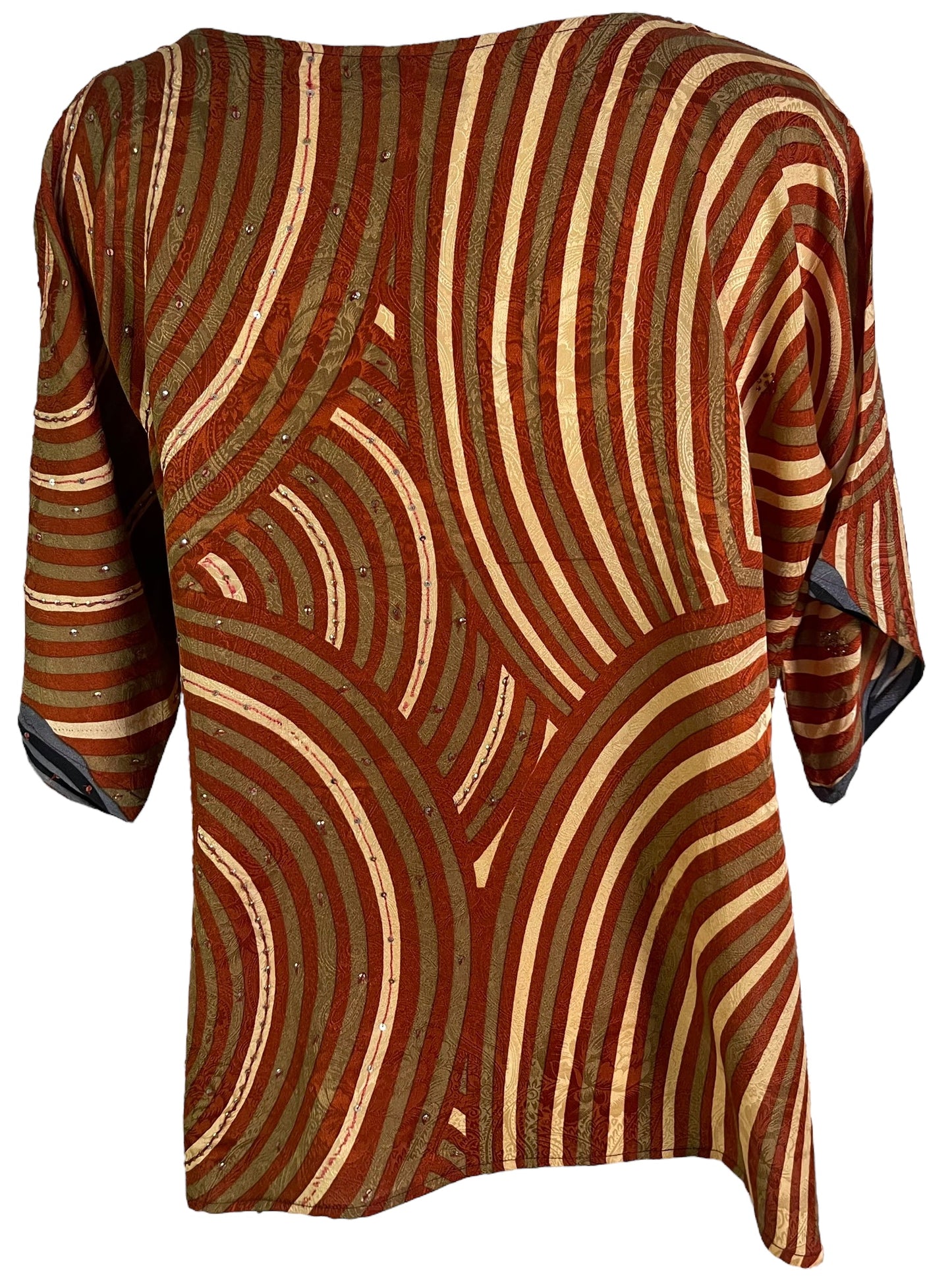 PRC6493 Avatar Pure Silk Side Slit Top - Velora