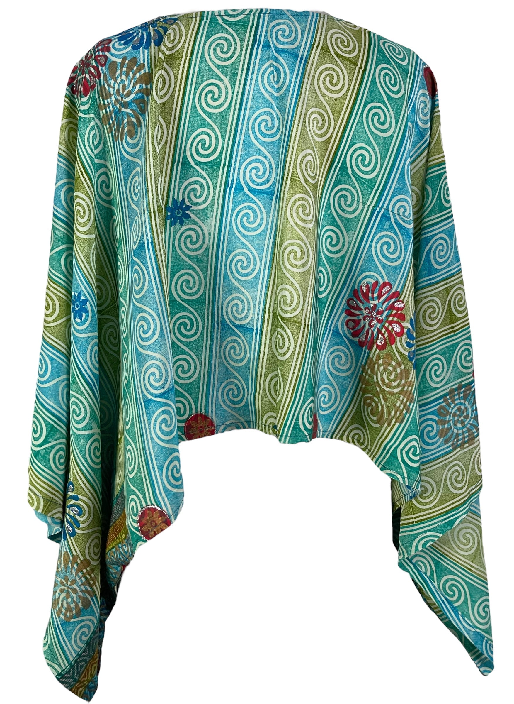 PRC6537 Avatar Pure Silk Kimono-Sleeved Top - Velora Luxury Fashion
