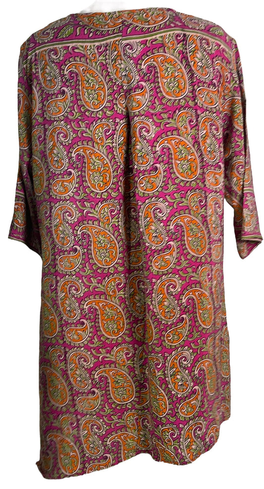 PRC6543 Avatar Pure Silk Self Pocket Tunic Dress - Velora