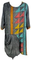 PRC6546 Avatar Pure Silk Self Pocket Tunic Dress - Velora Luxury Fashion