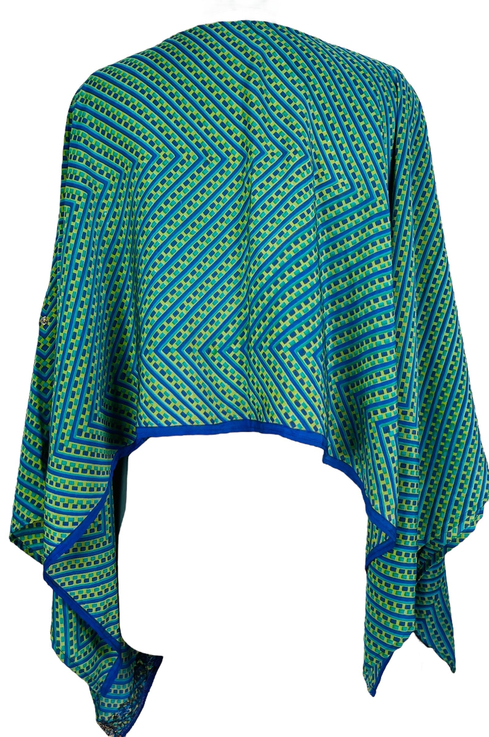 PRC6571B Avatar Pure Silk Capelet Poncho - Velora Luxury Fashion