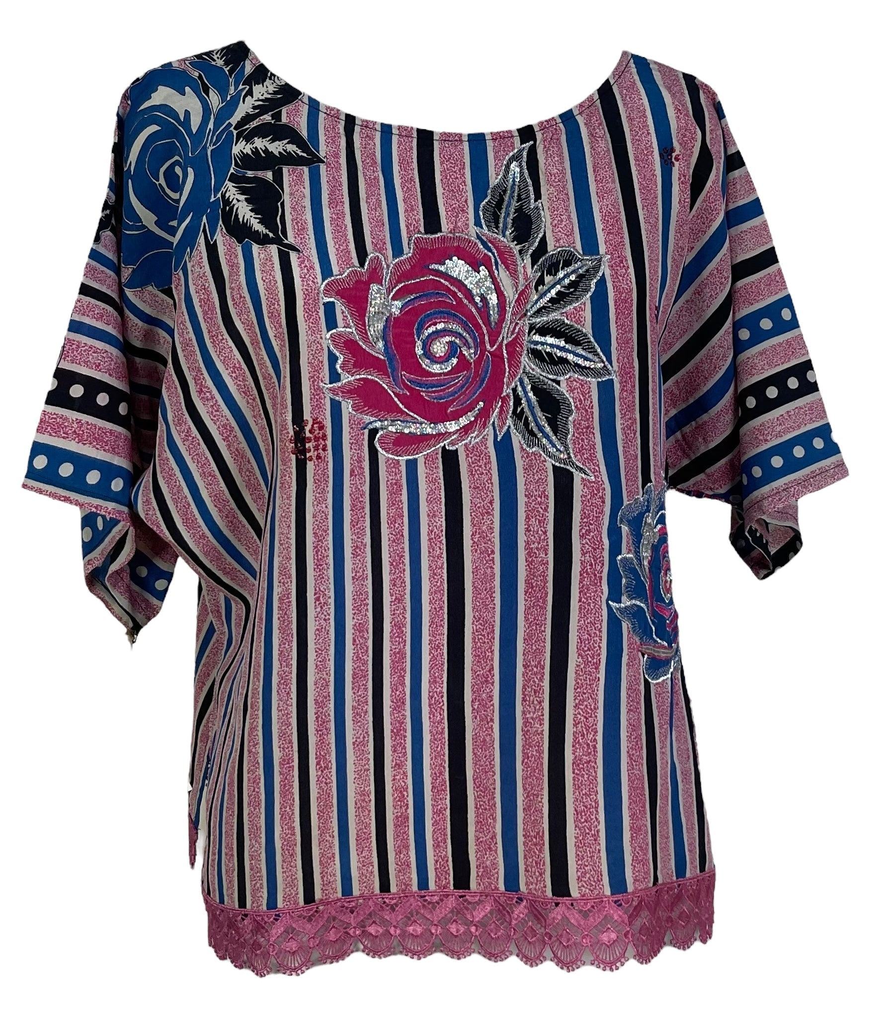 PRC6652 Avatar Pure Silk Side Slit Top - Velora Luxury Fashion