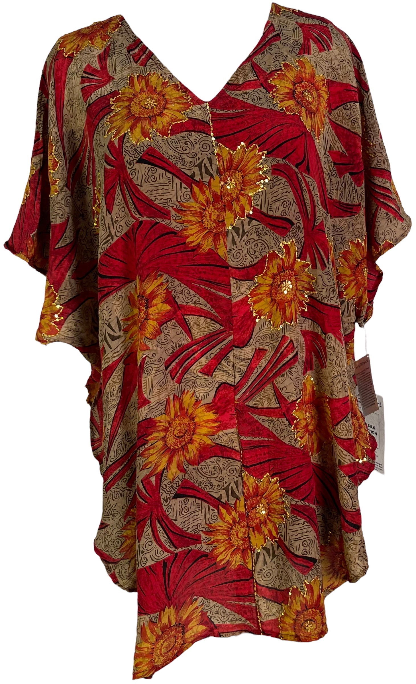 PRC6688 Avatar Pure Silk Waterfall Top - Velora Luxury Fashion