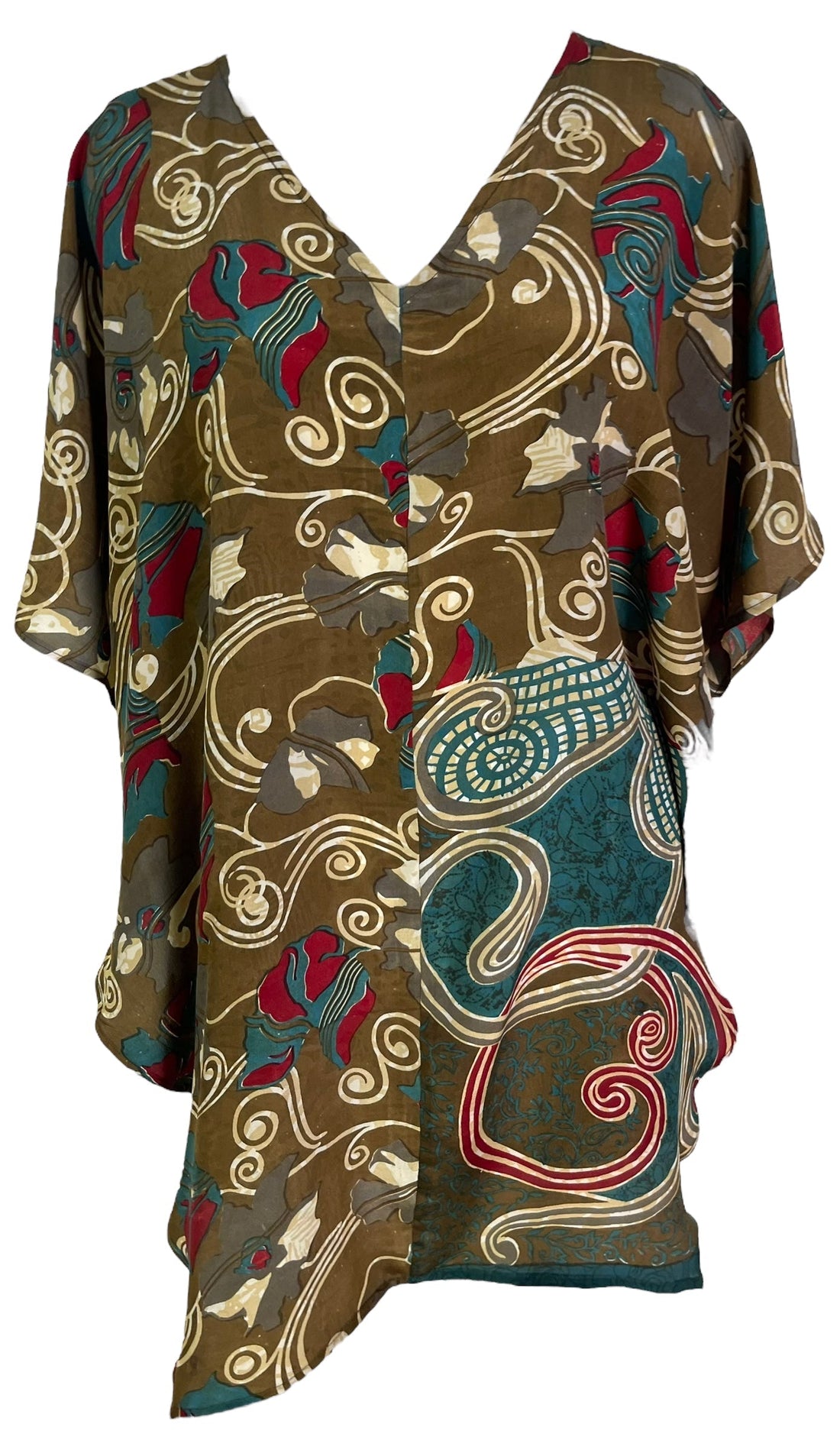 PRC6691 Avatar Pure Silk Waterfall Top - Velora Luxury Fashion
