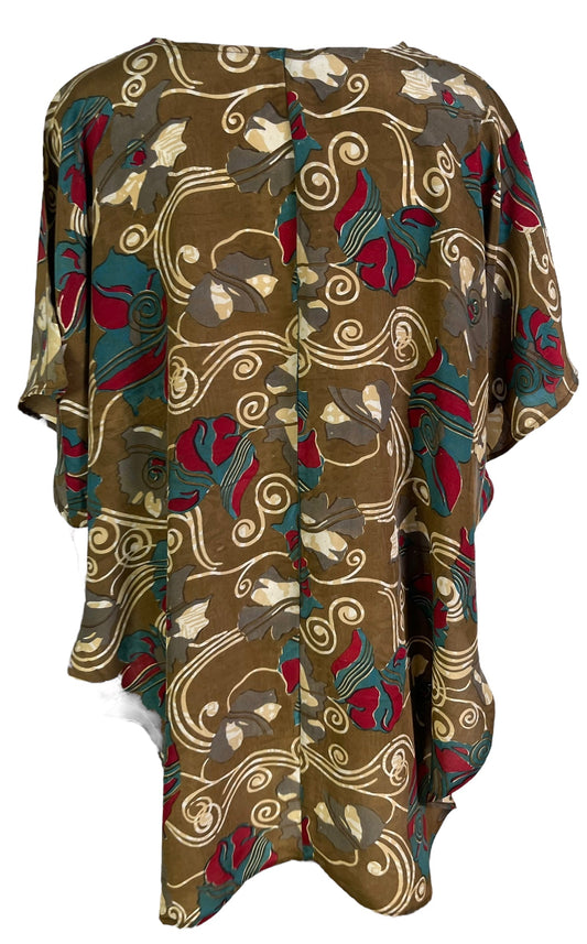 PRC6691 Avatar Pure Silk Waterfall Top - Velora