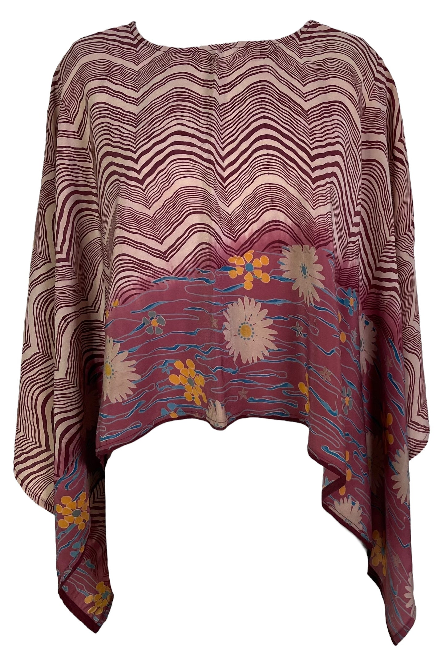 PRC6701 Avatar Pure Silk Capelet Poncho - Velora Luxury Fashion