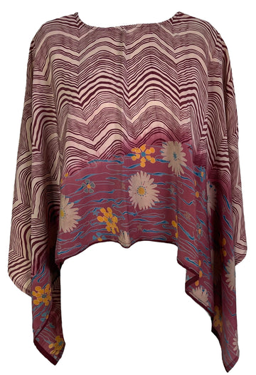PRC6701 Avatar Pure Silk Capelet Poncho - Velora Luxury Fashion