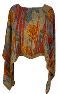 PRC6702 Avatar Pure Silk Capelet Poncho - Velora Luxury Fashion