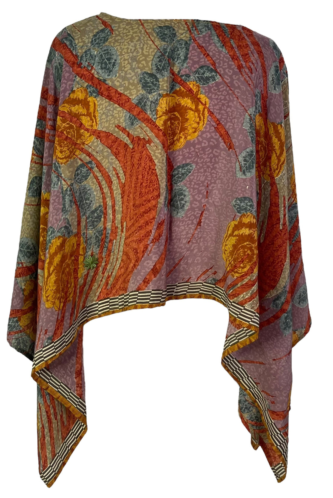 PRC6702 Avatar Pure Silk Capelet Poncho - Velora Luxury Fashion