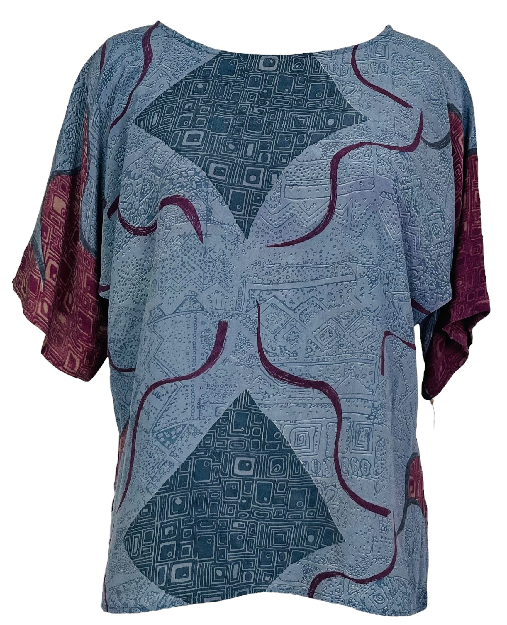 PRC6703 Avatar Pure Silk Side Slit Top - Velora Luxury Fashion