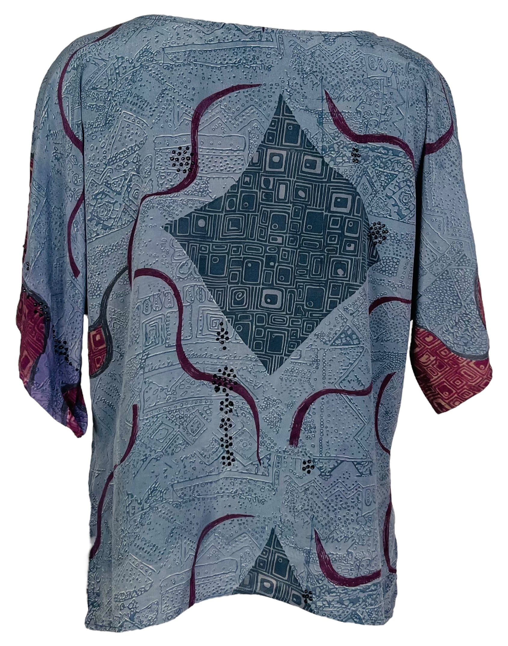 PRC6703 Avatar Pure Silk Side Slit Top - Velora Luxury Fashion