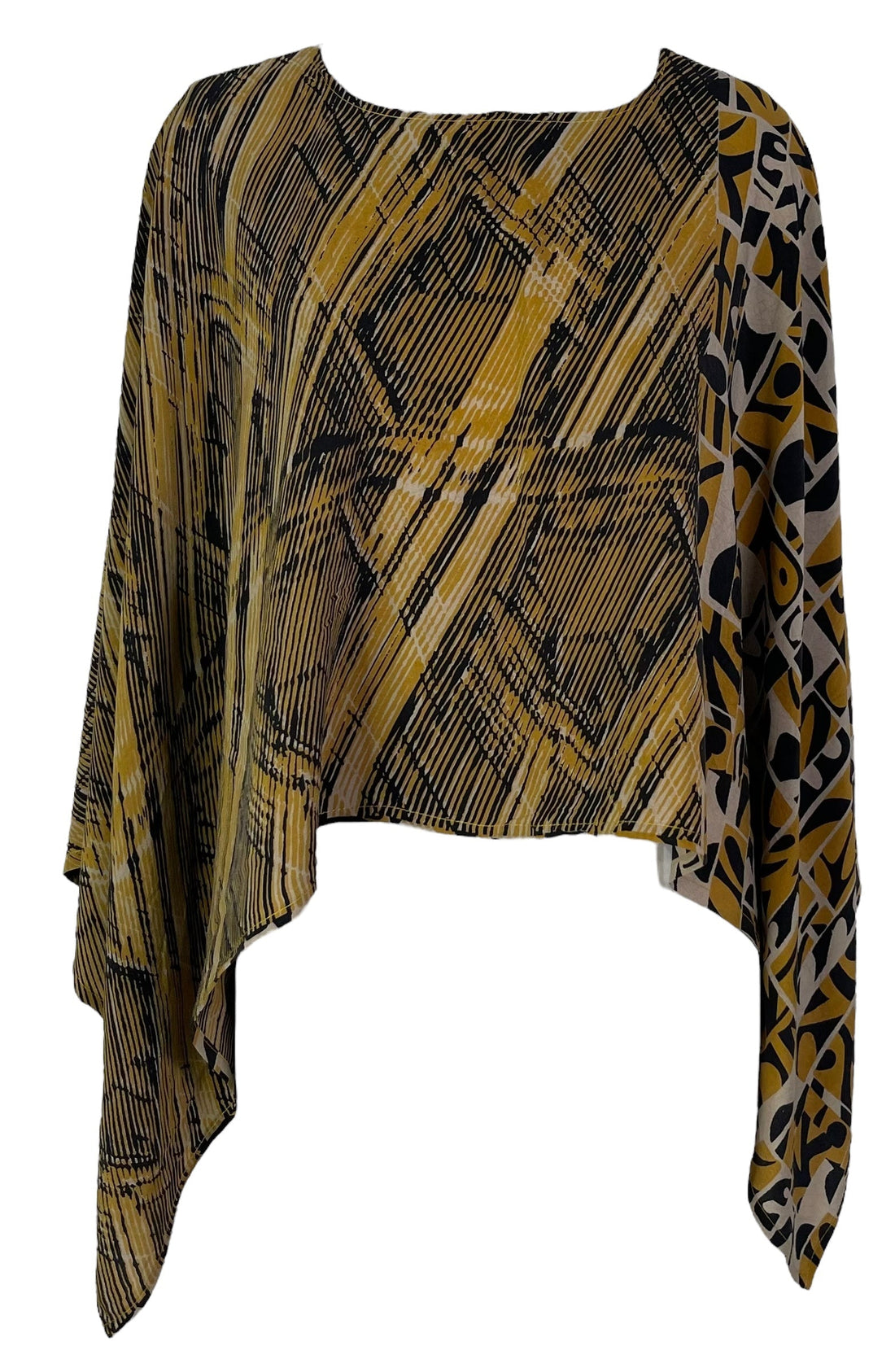 PRC6705 Avatar Pure Silk Capelet Poncho - Velora Luxury Fashion