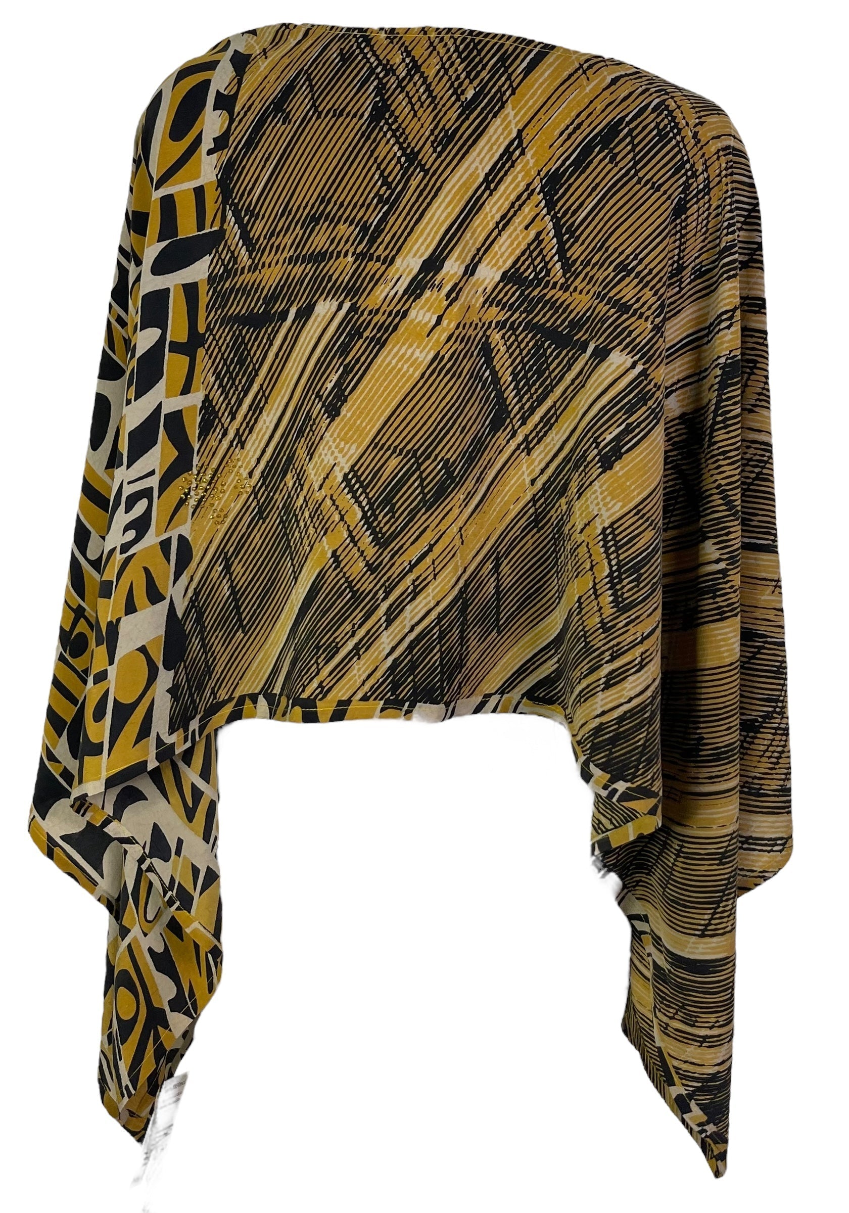 PRC6705 Avatar Pure Silk Capelet Poncho - Velora Luxury Fashion