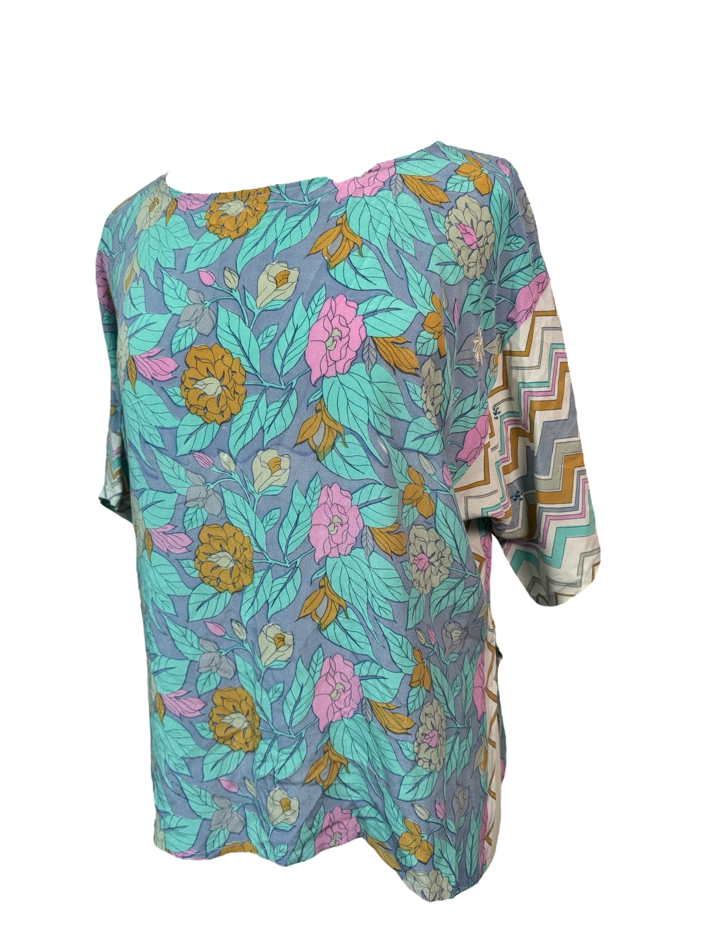 PRC6708 Avatar Pure Silk Side Slit Top - Velora