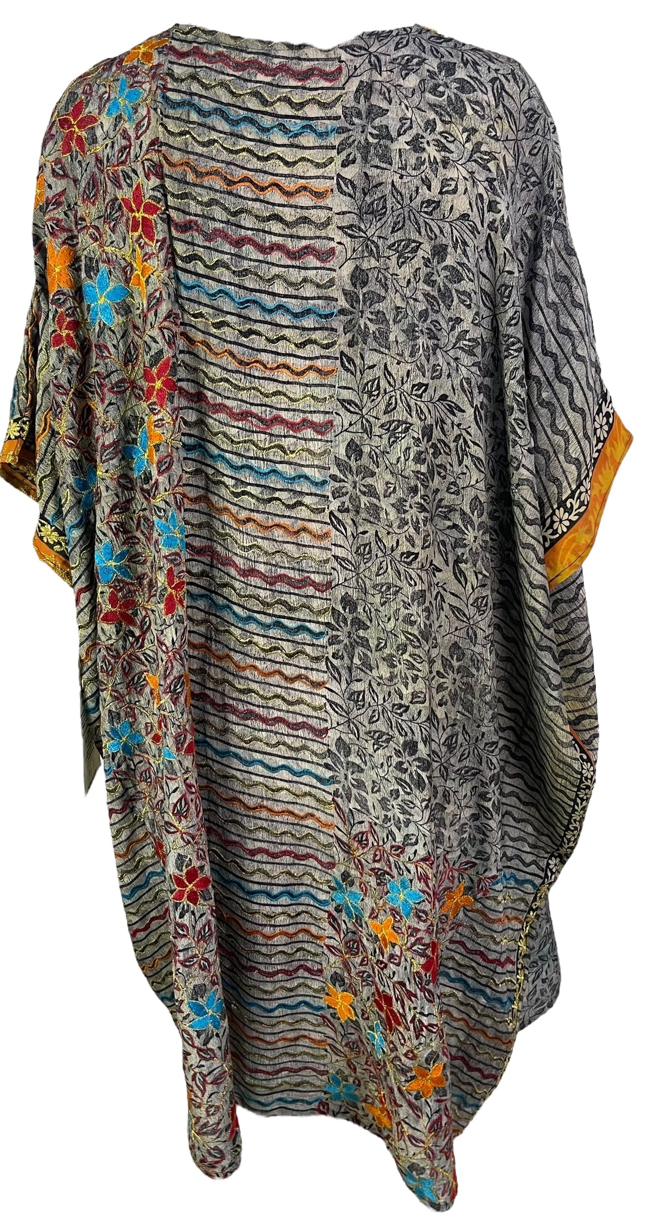 PRC6713 Avatar Pure Silk Midi Length Kaftan - Velora Luxury Fashion