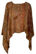 PRC6720 Avatar Pure Silk Capelet Poncho - Velora Luxury Fashion