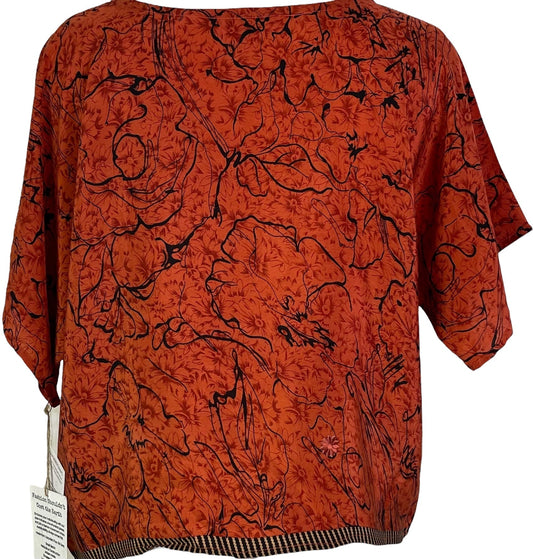 PRC6828 Avatar Pure Silk Boxy Top - Velora Luxury Fashion