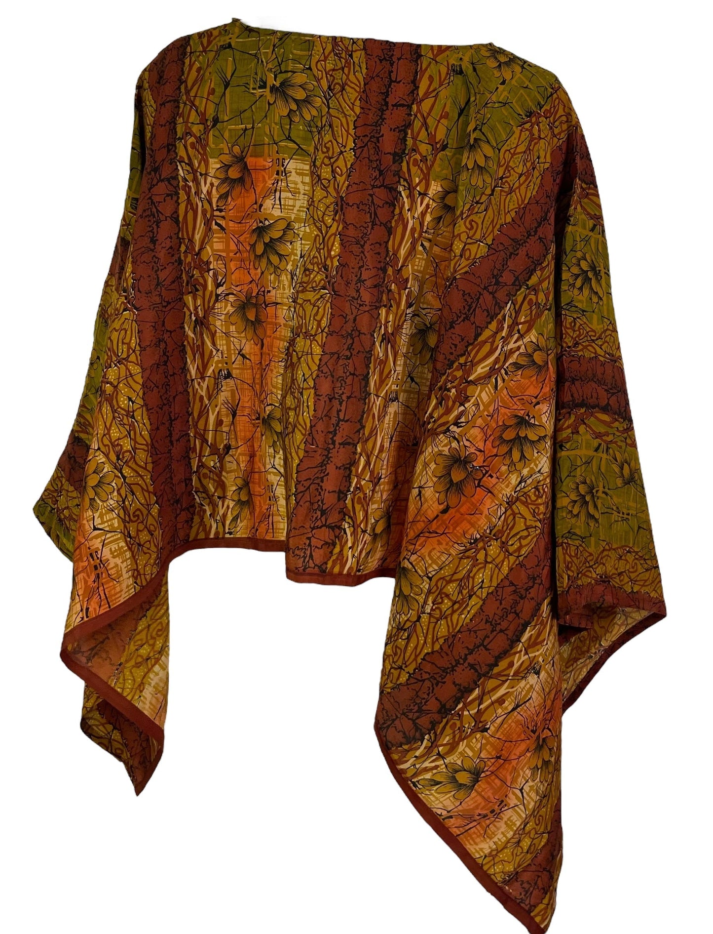 PRC6861 Avatar Pure Silk Capelet Poncho - Velora Luxury Fashion
