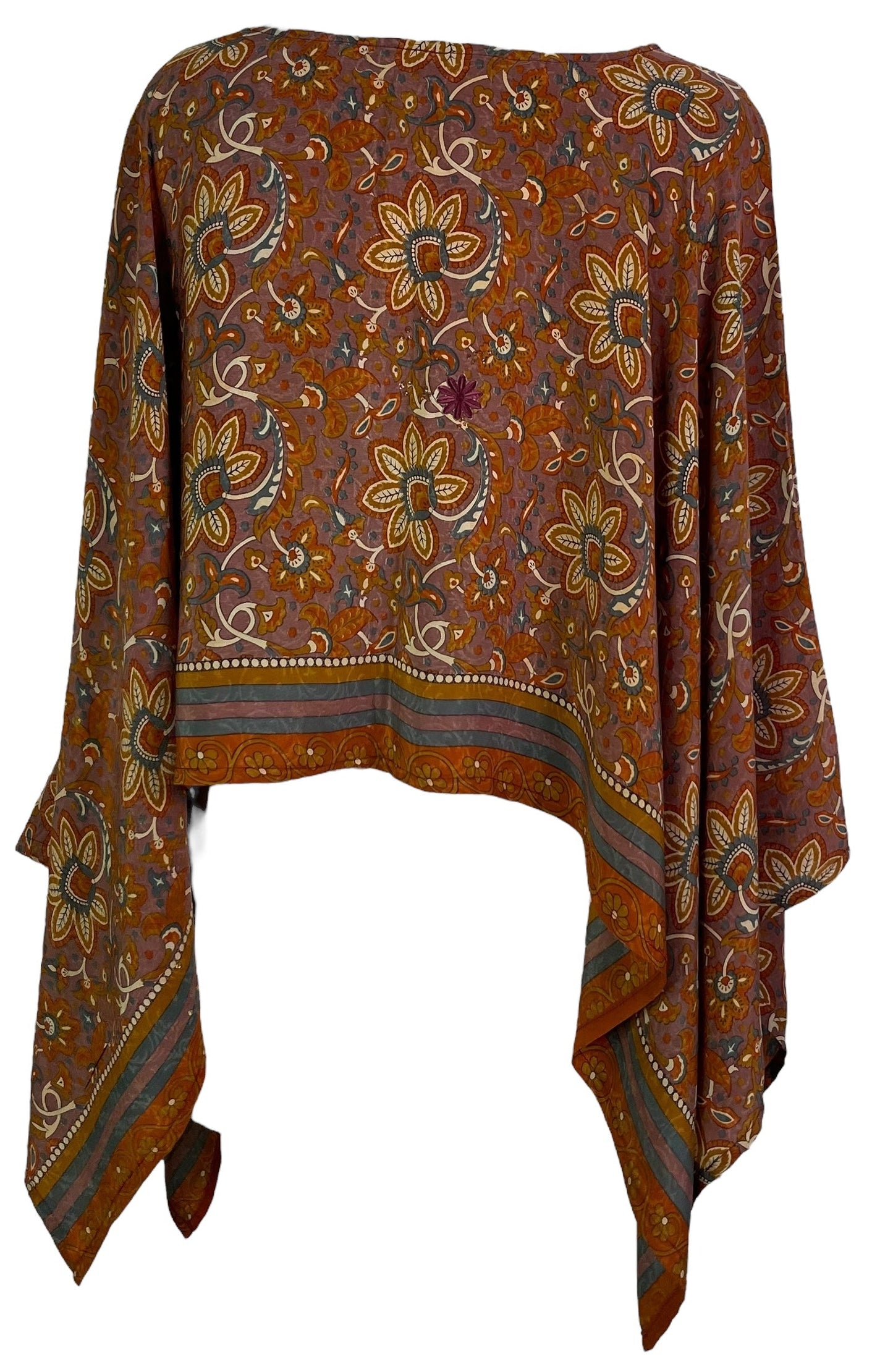 PRC6907 Avatar Pure Silk Capelet Poncho - Velora Luxury Fashion