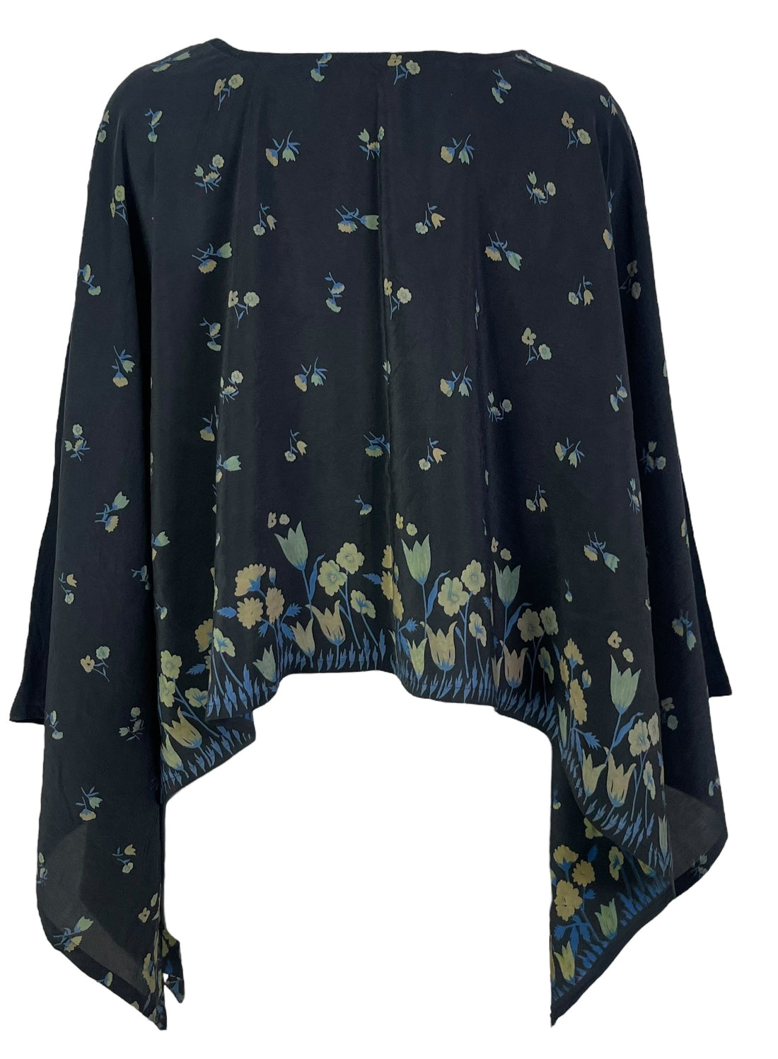 PRC6922 Avatar Pure Silk Capelet Poncho - Velora Luxury Fashion