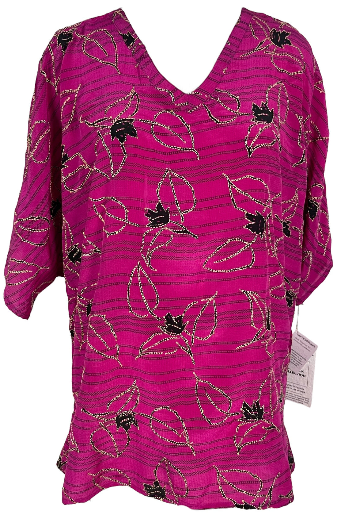 PRC6934 Avatar Pure Silk Long Tunic with Side Ties - Velora Luxury Fashion