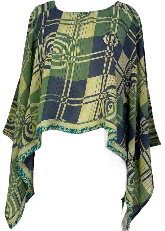 PRC6952 Avatar Pure Silk Capelet Poncho - Velora Luxury Fashion