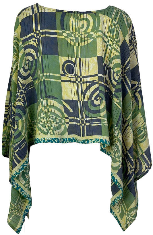 PRC6952 Avatar Pure Silk Capelet Poncho - Velora Luxury Fashion
