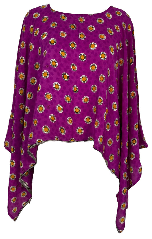 PRC6976 Avatar Pure Silk Capelet Poncho - Velora