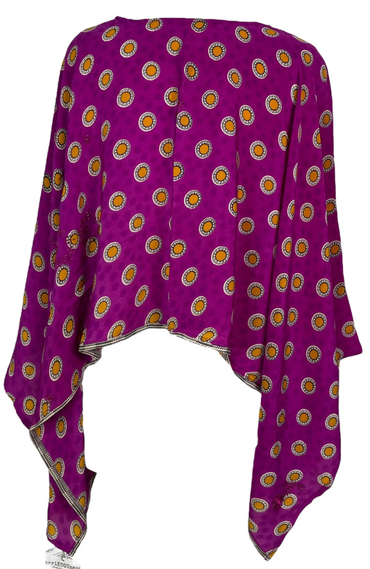 PRC6976 Avatar Pure Silk Capelet Poncho - Velora